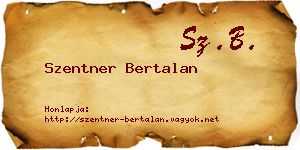 Szentner Bertalan névjegykártya